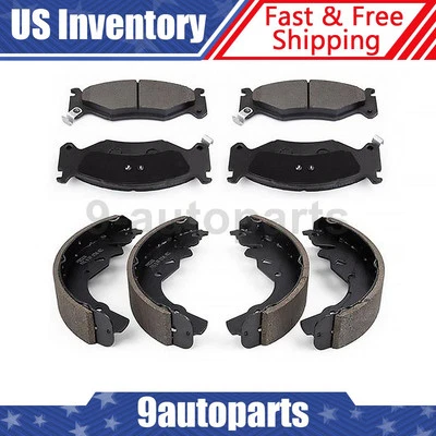 Front Brake Pads Rear Brake Shoes kit For 1991 1992 1993 Dodge Daytona - Image 1 of 4