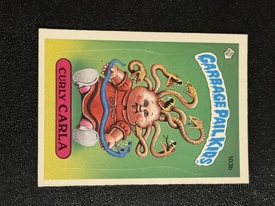 1986 Garbage Pail Kids Sticker Series 3  Curly Carla #103b - Image 1 of 2