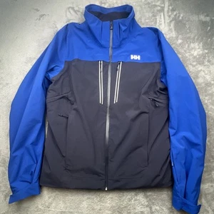 Helly Hansen Tech Pro Ski Jacket Woman Sz Large Blue & Black Waterproof Recco - Picture 1 of 17