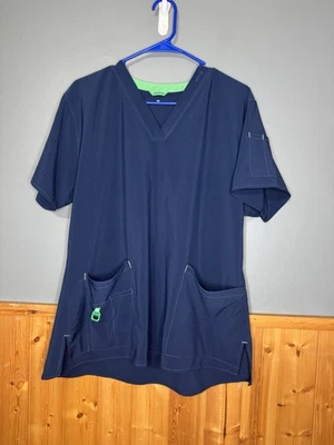 Carhartt Cross Flex Force Navy Blue Women's Scrub Top Size Xlg - Image 1 of 3