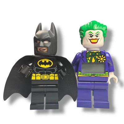 LEGO DC SUPER HEROES BATMAN & ROBIN 8" Minifigs HTF Night Light/Alarm SET OF 2 - Image 1 of 4