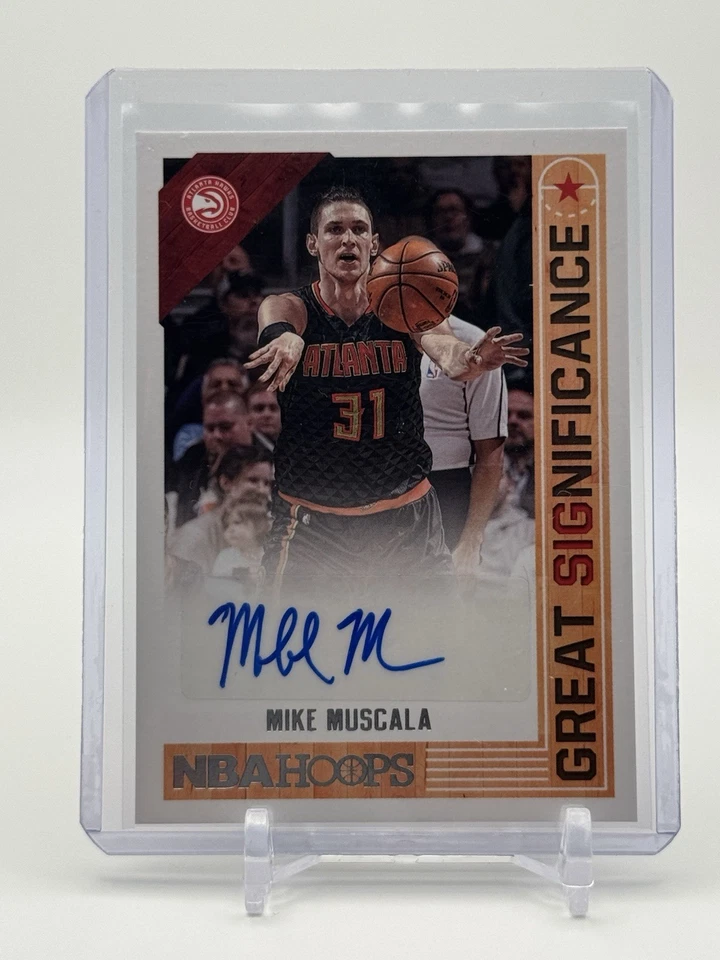 2017-18 NBA Hoops MIKE MUSCALA Great SIGnificance Autograph #GS-MM Auto Hawks - Image 1 of 2