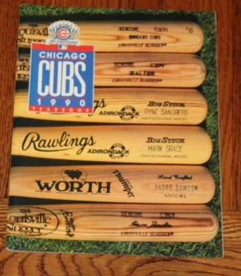 1990 Official Chicago Cubs Baseball Yearbook - Excellent - Image 1 of 2