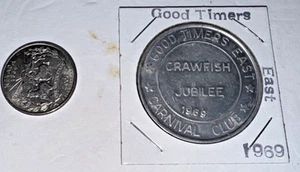 Good Timers East Club / Crawfish Jubilee 1969 - Mardi Gras Doubloon #57 - Picture 1 of 3