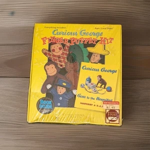 NEW CURIOUS GEORGE FINGER PUPPET KIT WITH BOOK AND CRAFTS INCLUDED CRAFTING - Picture 1 of 2