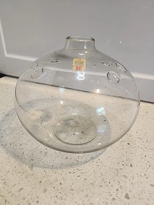 Vintage Holmegaard Denmark Hull Vase By Michael Band MCM Clear - Picture 1 of 13