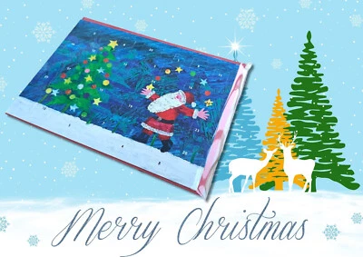 Die kleine Raupe Nimmersatt ★ Adventskalender-Grußkarte ★ 24 Türchen  ★ Umschlag - Bild 1 von 4