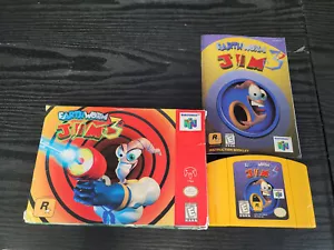 Earthworm Jim 3D N64 completo di scatola CIB buone condizioni Nintendo 64 - Foto 1 di 6