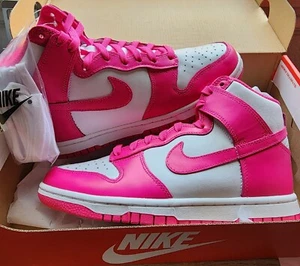 Size 6w- Nike Dunk High Pink Prime - Picture 1 of 2