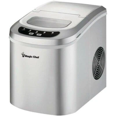 MAGIC CHEF MCIM22SV 27-Pound-Capacity Portable Ice Maker (Silver) - Image 1 of 4