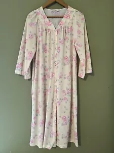 Bata Botón Vintage Amarillo Floral Rosas Shadowline Talla Mediana - Imagen 1 de 5