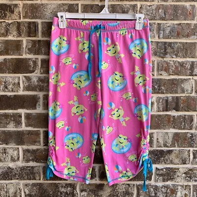 Fruit of The Loom Women's Pajamas Cropped Pants Pink Frog Pattern Size S - Photo 1/4
