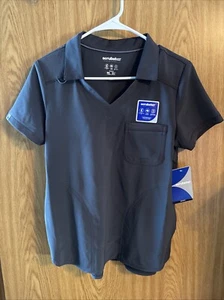 Womens Dark Gray Scrubstar Performance Collar Scrub Top (Size XS) BRAND NEW - Picture 1 of 5