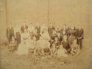 School Aged Group w/Adult Teacher? New Alexandria PA Pennsylvania Antique photo - Picture 1 of 3