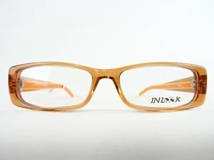 Orange schmale Damenbrille kleines Kunststoffgestell ausgefallene Bügel Gr. S - Bild 1 von 5
