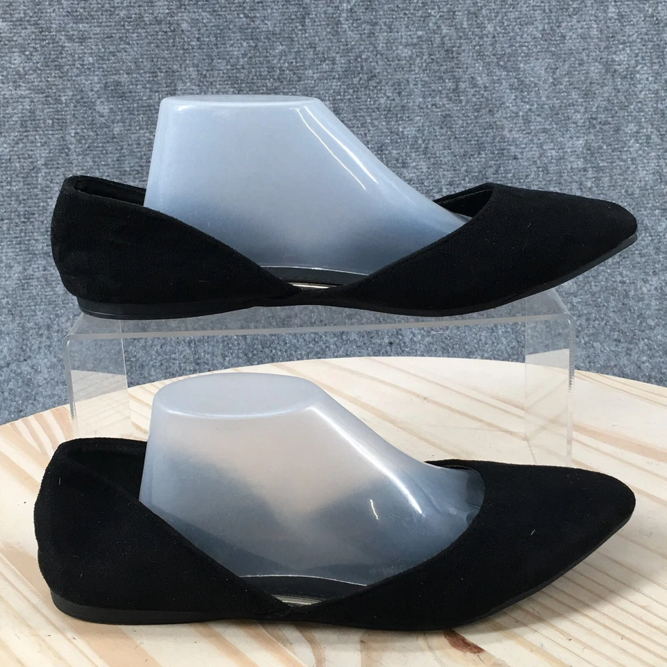 Ollio Ballet Plano Para Mujer 6.5 Negro Punta Punta Sin Cordones Informal Cómodo Imitación Gamuza Foto 1 de 4