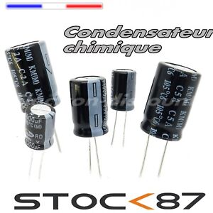 1 à 25pcs Condensateur chimique 1500 uF  6,3 - 10 - 16 - 25 - 35V capacitor 105°