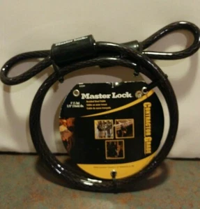 NEW Master Lock #85DPF 4 Foot Braided 3/8 inch Diameter Cable and Lock - Picture 1 of 7