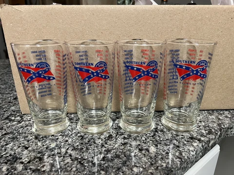 vintage nascar glass cup tumbler Flag Cover