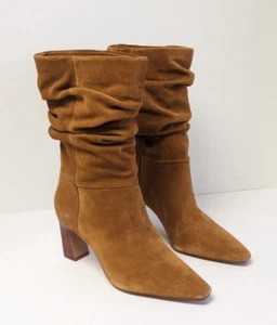 Vince Camuto Skyler Slouch Boots, Golden Walnut Suede, Women's 9 - Picture 1 of 9