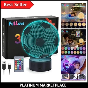 Gift for 6 7 8 9 10 Year Old Boy Football Lamp, 5-10 Year Old Boys Toy Gifts ... - Picture 1 of 11