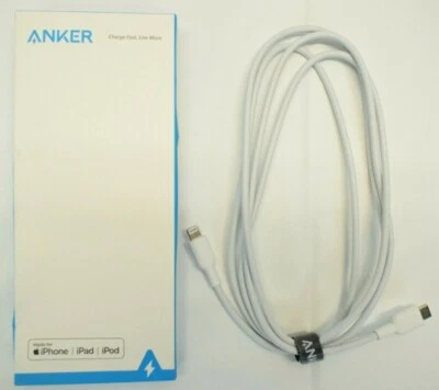 Anker Powerline II - 6 ft. White USB C to Lightning Cable for Apple IPhone X/XS - Image 1 of 4