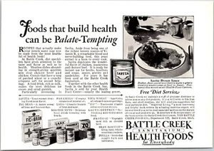 PRINT AD 1929 Battle Creek Sanitarium Health Foods Savita Yeast Extract 4 x 6 - Picture 1 of 3