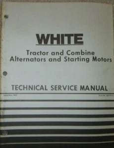 White Tractor & Combine Starter & Alternators Service Manual Book Original 1975 - Picture 1 of 4