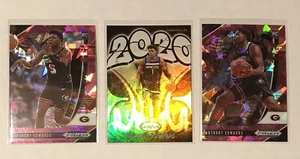 2020 ANTHONY EDWARDS Lot (3):Certified GRAFFITI #30 & Prizm Cracked Ice #1 & #41 - Picture 1 of 4