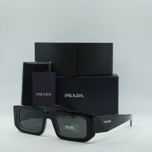PRADA PR06YS 09Q5S0 Black/White/Dark Grey 53-21-145 Sunglasses New Authentic