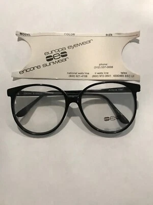 Gafas de plástico negras Europa Marcia vintage nuevas 54-17-140 Foto 1 de 4