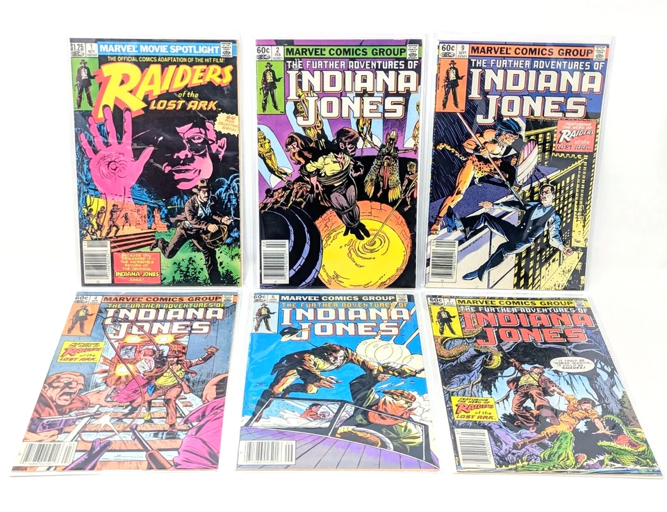 Indiana Jones #2, 4, 6, 7, 9 y Raiders of the Lost Ark #1 Lote de 6 cómics de Marvel Foto 1 de 4