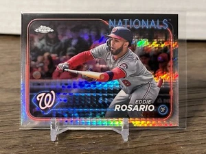 2024 Topps Chrome Update Eddie Rosario Nationals Prism Refractor RC # USC189 - Picture 1 of 2