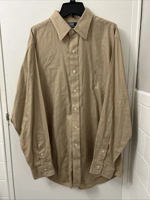 Camisa Polo Ralph Lauren Andrew De Colección Para Hombres 17 34/35 Marrón Manga Larga Con Botones Foto 1 de 4