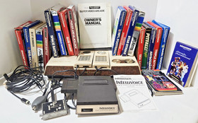 Vintage Intellivision IntelliVoice Voice Synthesis Module & Console w/ 18 Games