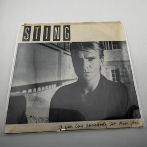 Sting - If You Love Somebody Set Them Free - 80s Rock 45 w/ Picture Sleeve - Picture 1 of 4