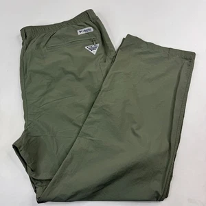 Columbia PFG Men XXL 36x32 Green 100% Nylon Drawstring Convertible Outdoor Pants - Picture 1 of 15