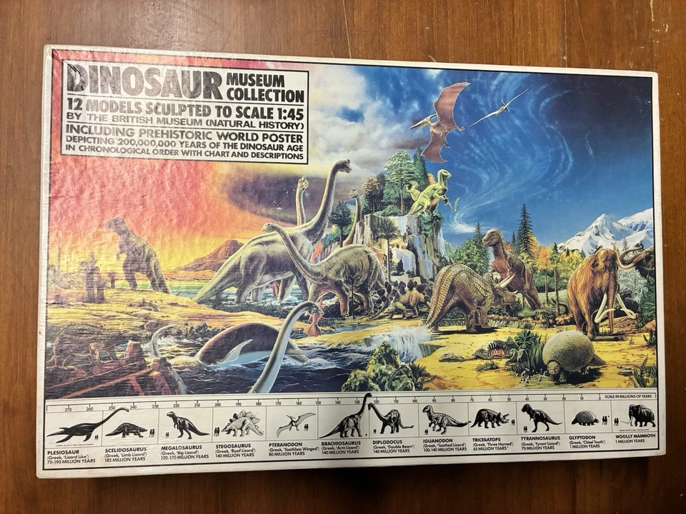 Vintage British Museum Dinosaur Museum Collection Set – 12 Model Figures - Image 1 of 4