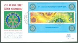 Colonies E85 Netherlands Antilles 1980 FDC Sheet - Rotary International 75 yrs - Picture 1 of 1