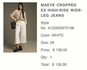 Maeve Cropped Jeans (Anthropologie) - Picture 1 of 1