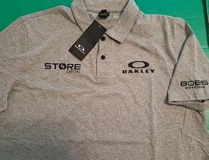 NEW WITH TAGS OAKLEY GRAY TOUR ISSUE GOLF POLO MEN'S SMALL - Picture 1 of 4