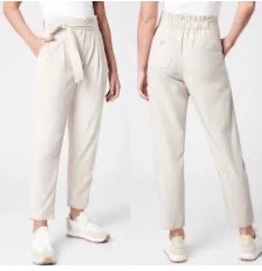 Athleta Skyline Pant II Womens Sz 4 Petite Abalone Grey | Off White Ivory Active - Picture 1 of 9