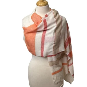 Floreiza Fringed Striped Wrap Rectangular Scarf Boho Cozy Fall Artsy Gypsy Style - Picture 1 of 6