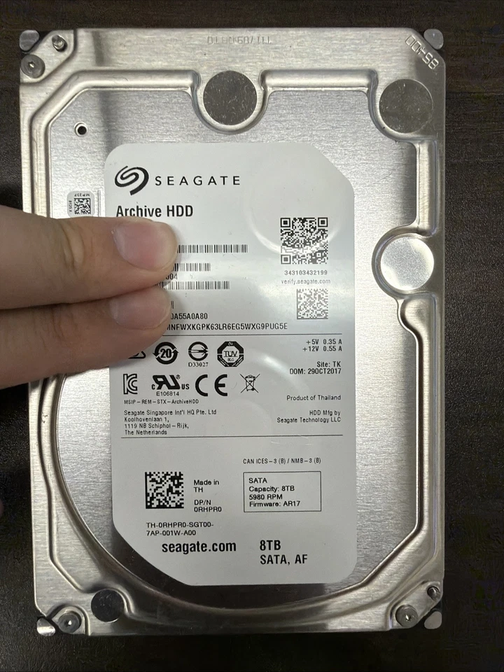 Seagate Archive HDD 8TB Internal 5900RPM 3.5'' - Image 1 of 1