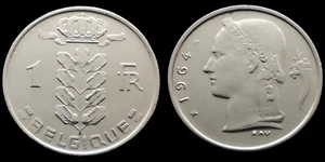 Belgium Coin - 1964 - 1 Franc (Ceres type – FR) - Picture 1 of 3