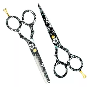 Hairdressing Scissors Set Haircutting Thinning Razor Sharp Barber Scissor Steel - Picture 1 of 4