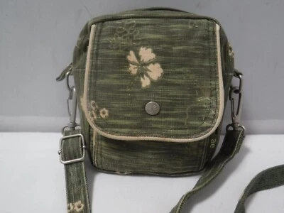 GA7 VTG American Eagle Outfitters Green Beige Canvas Small Belt Crossbody Bag - Image 1 of 4