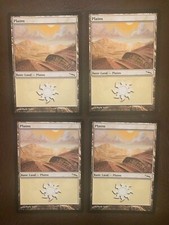 4x Plains #287 NM/MINT MTG Mirrodin x4 OOP Magic Basic Land
