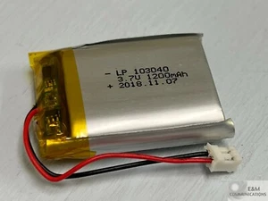 103040 LITHIUM POLYMER LIPO WIEDERAUFLADBARE AKKUS 3,7V 1200mAh - Bild 1 von 4