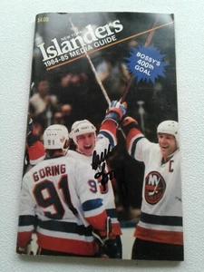 NEW York Islanders 1984-85 Media Guide Signed Bossy,Trottier,Nystrom+12 more - Picture 1 of 12